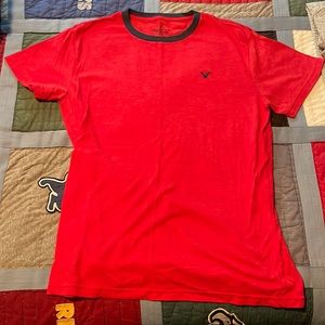 American Eagle Ribbed Collar Tee